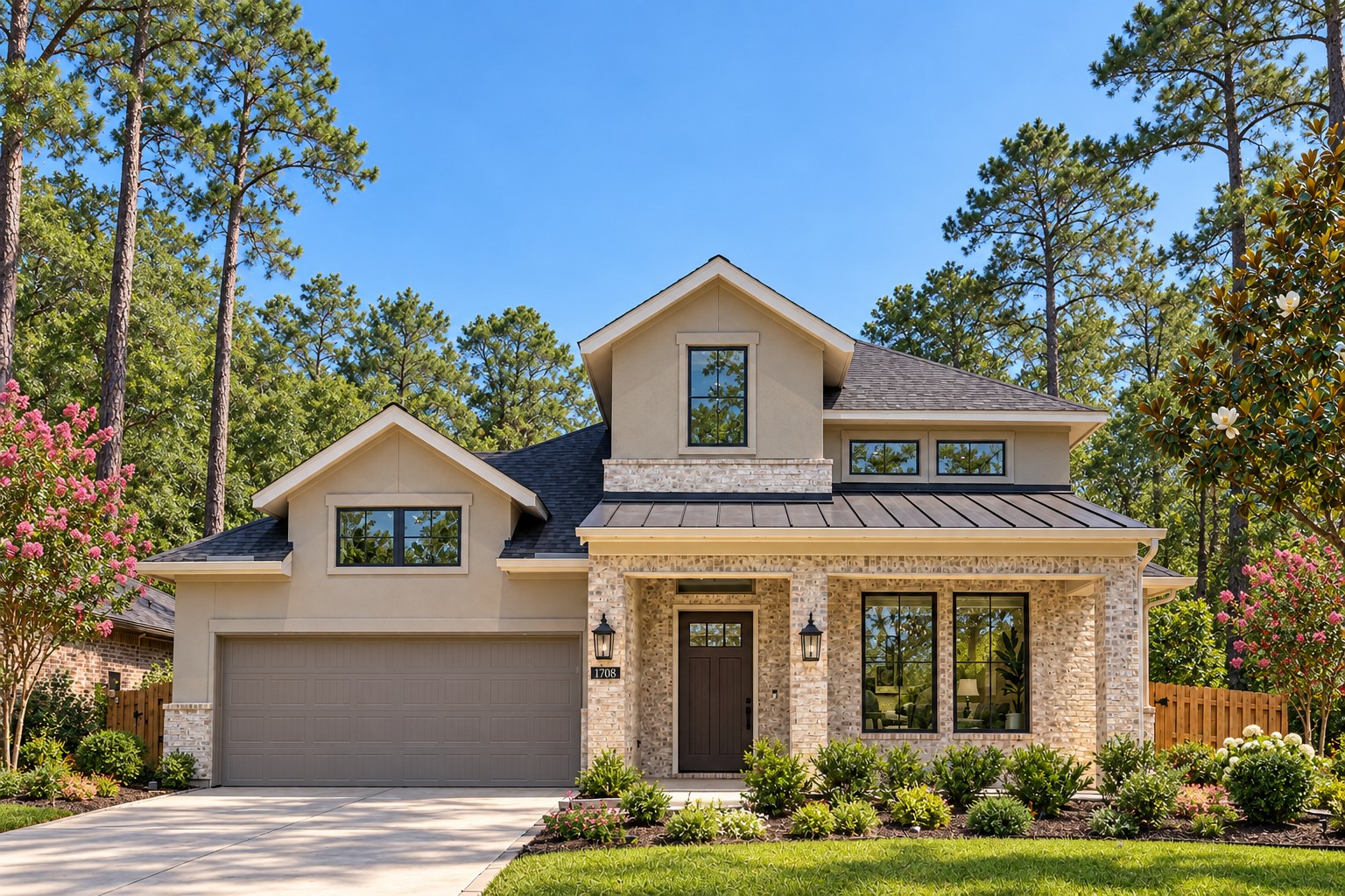 Daytime view of the Colton home